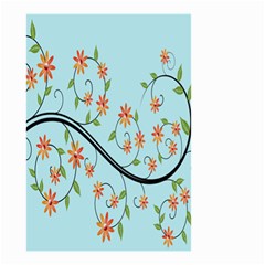 Branch Floral Flourish Flower Small Garden Flag (two Sides) by Nexatart