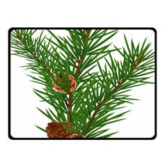 Branch Floral Green Nature Pine Fleece Blanket (small) by Nexatart