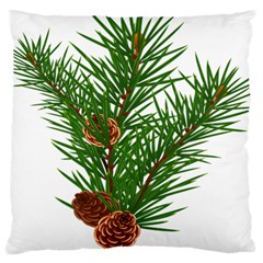 Branch Floral Green Nature Pine Large Cushion Case (one Side)