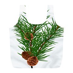 Branch Floral Green Nature Pine Full Print Recycle Bags (l) 