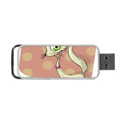 Cat Food Eating Breakfast Gourmet Portable Usb Flash (one Side) by Nexatart