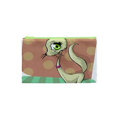 Cat Food Eating Breakfast Gourmet Cosmetic Bag (xs) by Nexatart