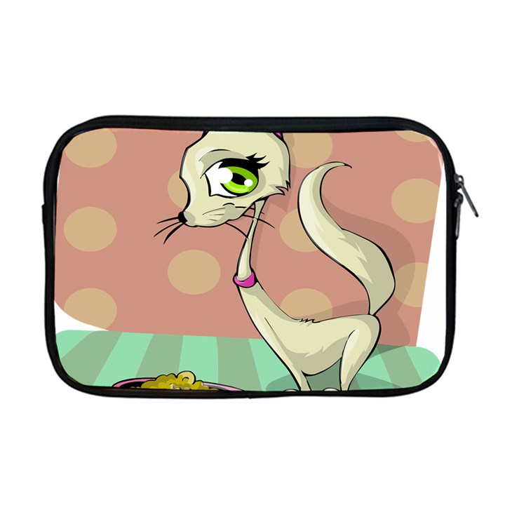 Cat Food Eating Breakfast Gourmet Apple MacBook Pro 17  Zipper Case