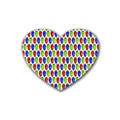 Colorful Shiny Eat Edible Food Heart Coaster (4 Pack) 