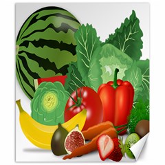 Fruits Vegetables Artichoke Banana Canvas 8  X 10  by Nexatart