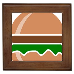 Hamburger Fast Food A Sandwich Framed Tiles