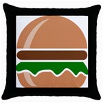 Hamburger Fast Food A Sandwich Throw Pillow Case (Black) Front