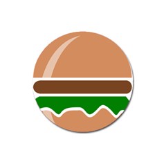 Hamburger Fast Food A Sandwich Magnet 3  (Round)