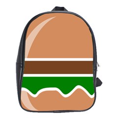 Hamburger Fast Food A Sandwich School Bags(Large) 