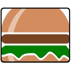 Hamburger Fast Food A Sandwich Fleece Blanket (Medium) 