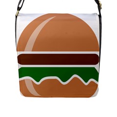 Hamburger Fast Food A Sandwich Flap Messenger Bag (L) 