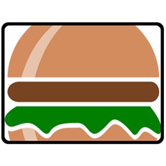 Hamburger Fast Food A Sandwich Double Sided Fleece Blanket (Large) 