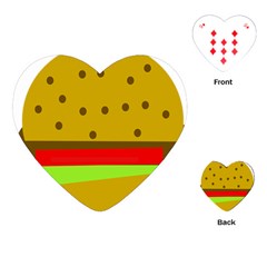 Hamburger Food Fast Food Burger Playing Cards (heart)  by Nexatart