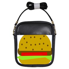 Hamburger Food Fast Food Burger Girls Sling Bags by Nexatart