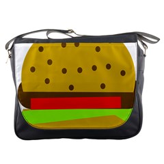 Hamburger Food Fast Food Burger Messenger Bags by Nexatart