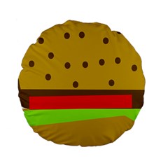 Hamburger Food Fast Food Burger Standard 15  Premium Round Cushions