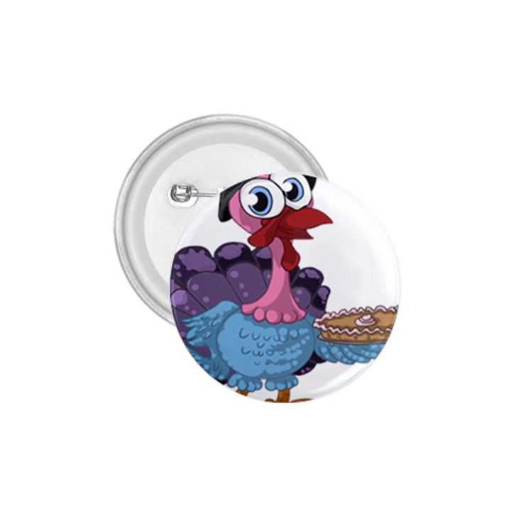 Turkey Animal Pie Tongue Feathers 1.75  Buttons