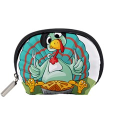 Pie Turkey Eating Fork Knife Hat Accessory Pouches (small)  by Nexatart