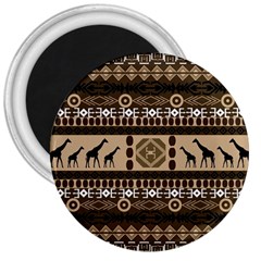 Giraffe African Vector Pattern 3  Magnets by BangZart