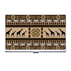 Giraffe African Vector Pattern Business Card Holders by BangZart