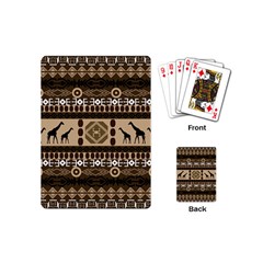 Giraffe African Vector Pattern Playing Cards (mini)  by BangZart
