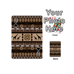 Giraffe African Vector Pattern Playing Cards 54 (mini)  by BangZart