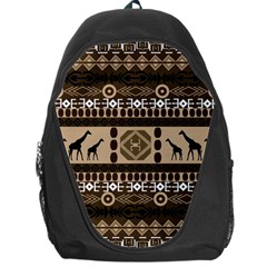 Giraffe African Vector Pattern Backpack Bag by BangZart