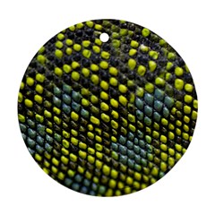 Lizard Animal Skin Round Ornament (two Sides) by BangZart