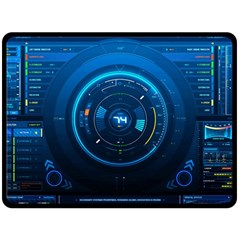 Technology Dashboard Fleece Blanket (large)  by BangZart