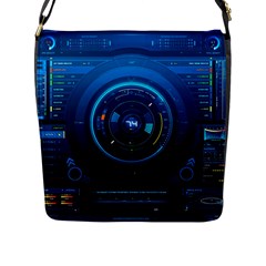 Technology Dashboard Flap Messenger Bag (l)  by BangZart