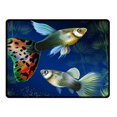 Marine Fishes Double Sided Fleece Blanket (small) 