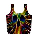 Skulls Multicolor Fractalius Colors Colorful Full Print Recycle Bags (M)  Back