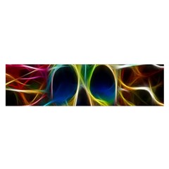 Skulls Multicolor Fractalius Colors Colorful Satin Scarf (oblong)