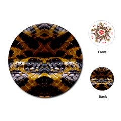 Textures Snake Skin Patterns Playing Cards (round)  by BangZart
