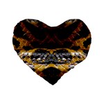Textures Snake Skin Patterns Standard 16  Premium Flano Heart Shape Cushions Front