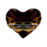 Textures Snake Skin Patterns Standard 16  Premium Flano Heart Shape Cushions Back