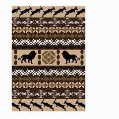 Lion African Vector Pattern Large Garden Flag (two Sides) by BangZart