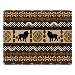 Lion African Vector Pattern Double Sided Flano Blanket (large)  by BangZart