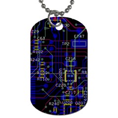 Technology Circuit Board Layout Dog Tag (two Sides) by BangZart