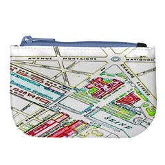 Paris Map Large Coin Purse