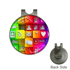 Colorful 3d Social Media Hat Clips With Golf Markers by BangZart