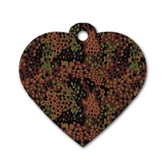 Digital Camouflage Dog Tag Heart (two Sides) by BangZart