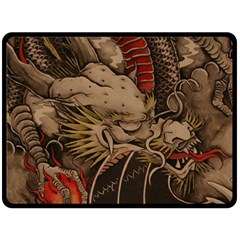 Chinese Dragon Fleece Blanket (large)  by BangZart