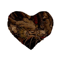 Chinese Dragon Standard 16  Premium Heart Shape Cushions