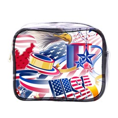 United States Of America Usa  Images Independence Day Mini Toiletries Bags by BangZart