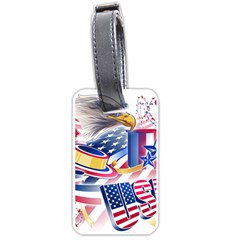 United States Of America Usa  Images Independence Day Luggage Tags (one Side)  by BangZart