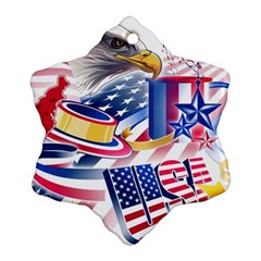 United States Of America Usa  Images Independence Day Ornament (snowflake) by BangZart