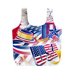 United States Of America Usa  Images Independence Day Full Print Recycle Bags (m) 