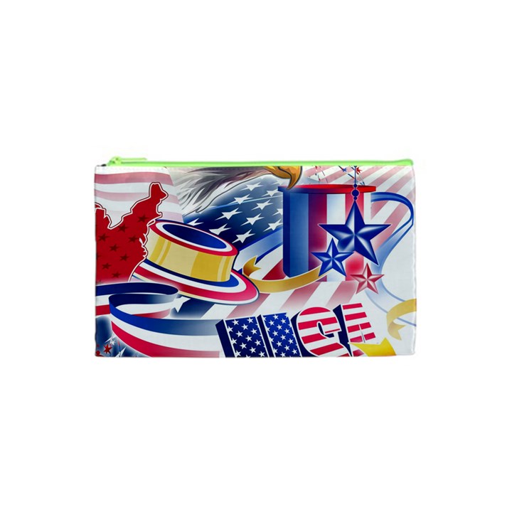 United States Of America Usa  Images Independence Day Cosmetic Bag (XS)