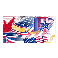 United States Of America Usa  Images Independence Day Satin Shawl